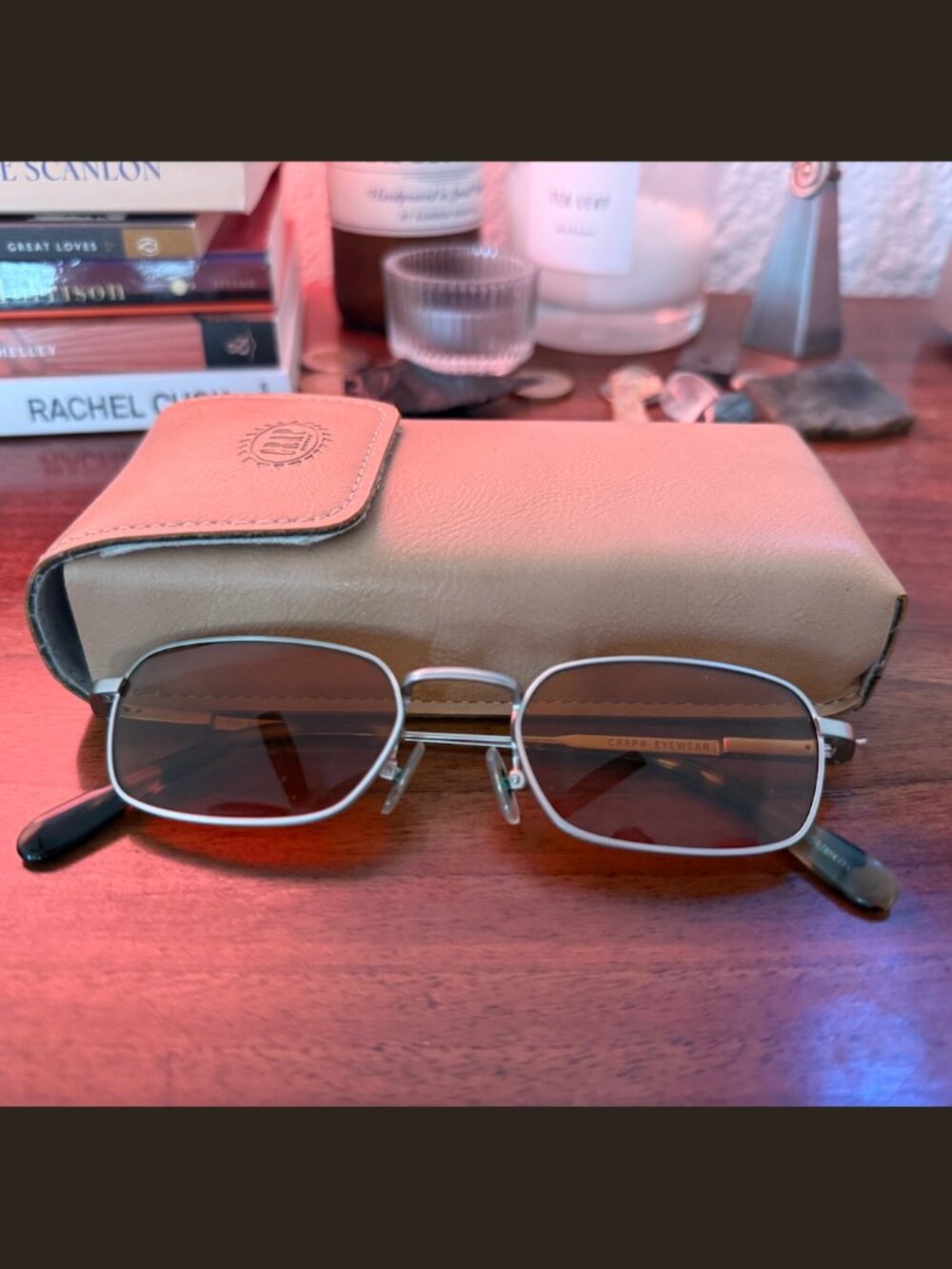 crap eyewear the nu bloom silver and orange sunglasses